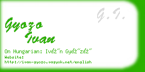 gyozo ivan business card